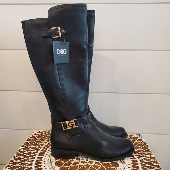 GBG Los Angeles Shoes Gbg Los Angeles Tall Faux Leather Riding